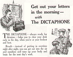 dictaphone ad, 1919