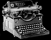 Royal typewriter, 1920