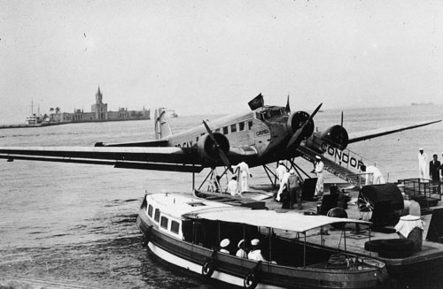 Junkers JU52 of Condor airlines operated in Brazil. This picture is typical of German float plane commonly used in Latin America.