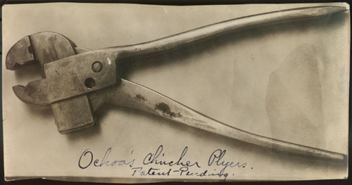 Photograph of Ochoa's Plyers, patent pending