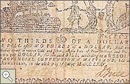 Maryland monetary note from 1775 Front side image