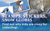 Kids Collecting: Stamps, Stickers, Snowglobes