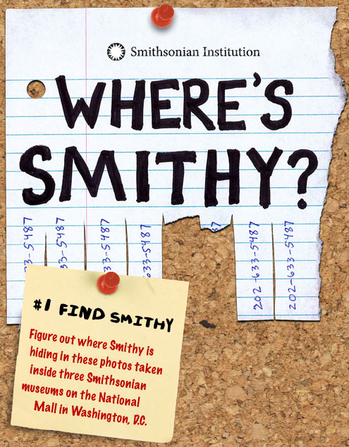 Figure out where Smithy is hiding in these photos taken inside three Smithsonian museums on the National Mall in Washington, D.C.