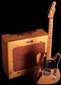 Fender "Broadcaster" guitar with amplifier
